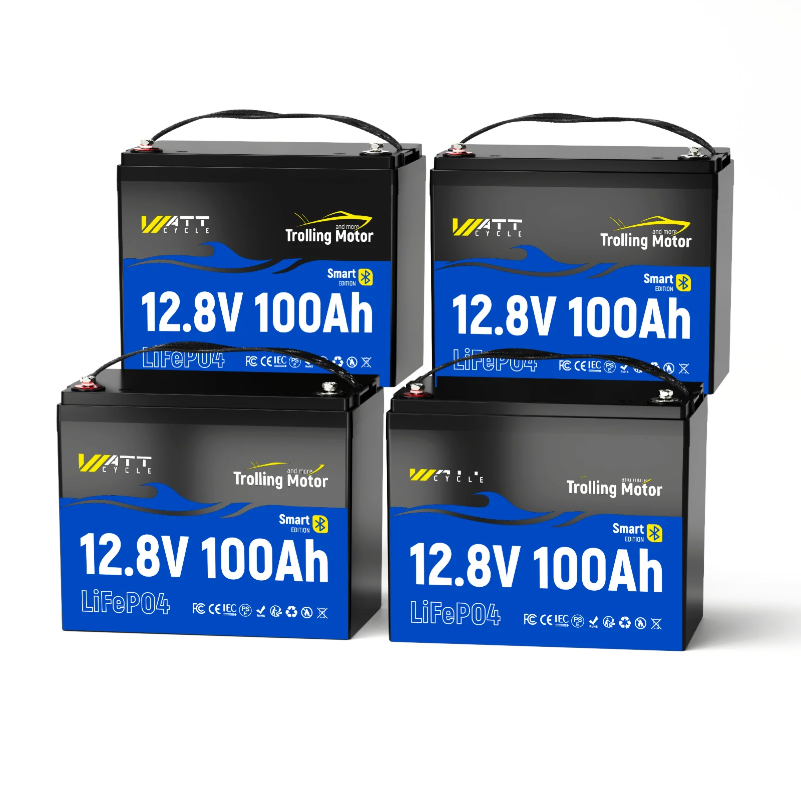 WattCycle 12V 100Ah TM Bluetooth LiFePO4 Battery with 120A BMS surge protection for 30-70lbs Trolling Motors - Image 18