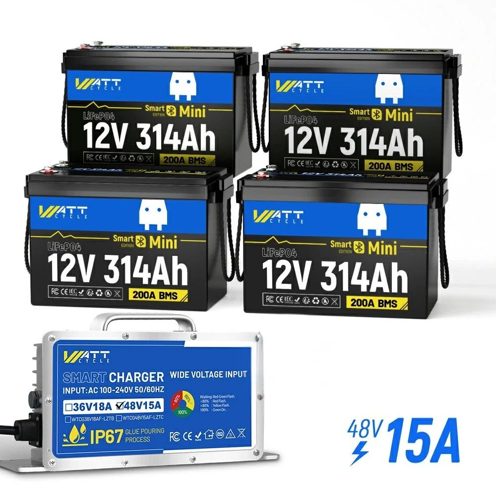 ⚡️Spring Sale: $479.99⚡️
WattCycle 12V 314Ah Mini Bluetooth Lithium Deep Cycle Battery - Image 15