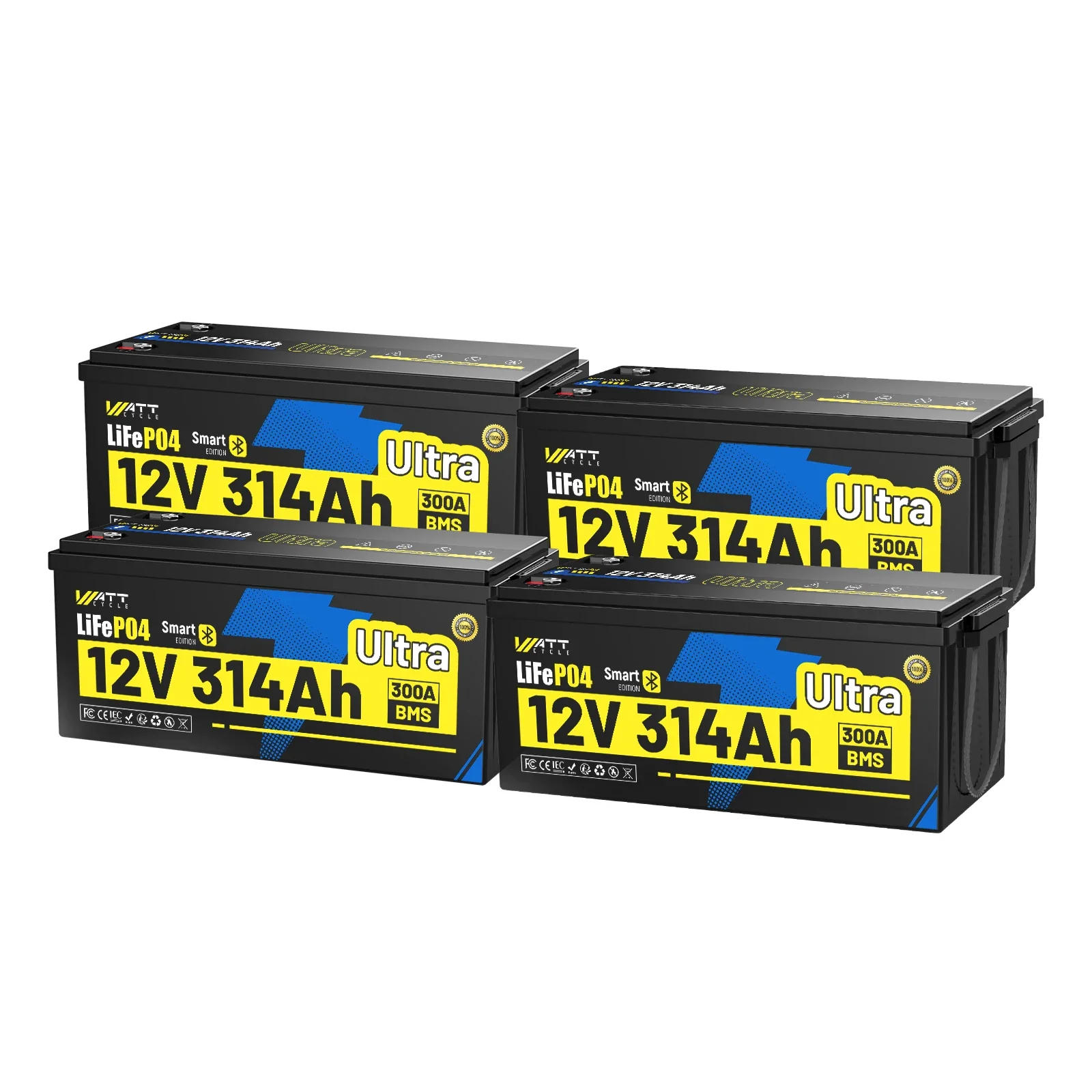 WattCycle 12V 314Ah Ultra Bluetooth LiFePO₄ Battery with 300A BMS - Image 12