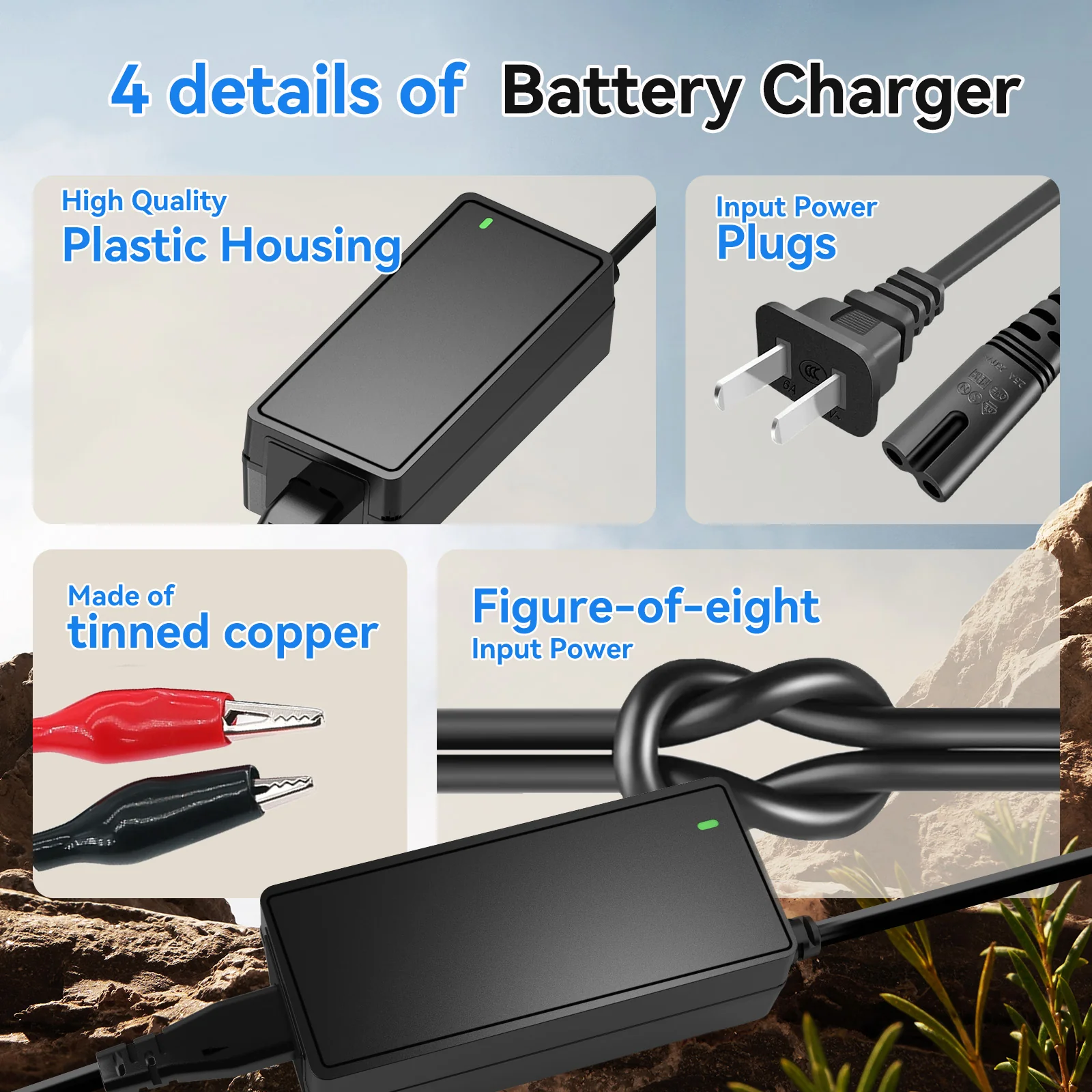 14.6V 5A Plastic Shell LiFePO4 Battery Charger - Image 5