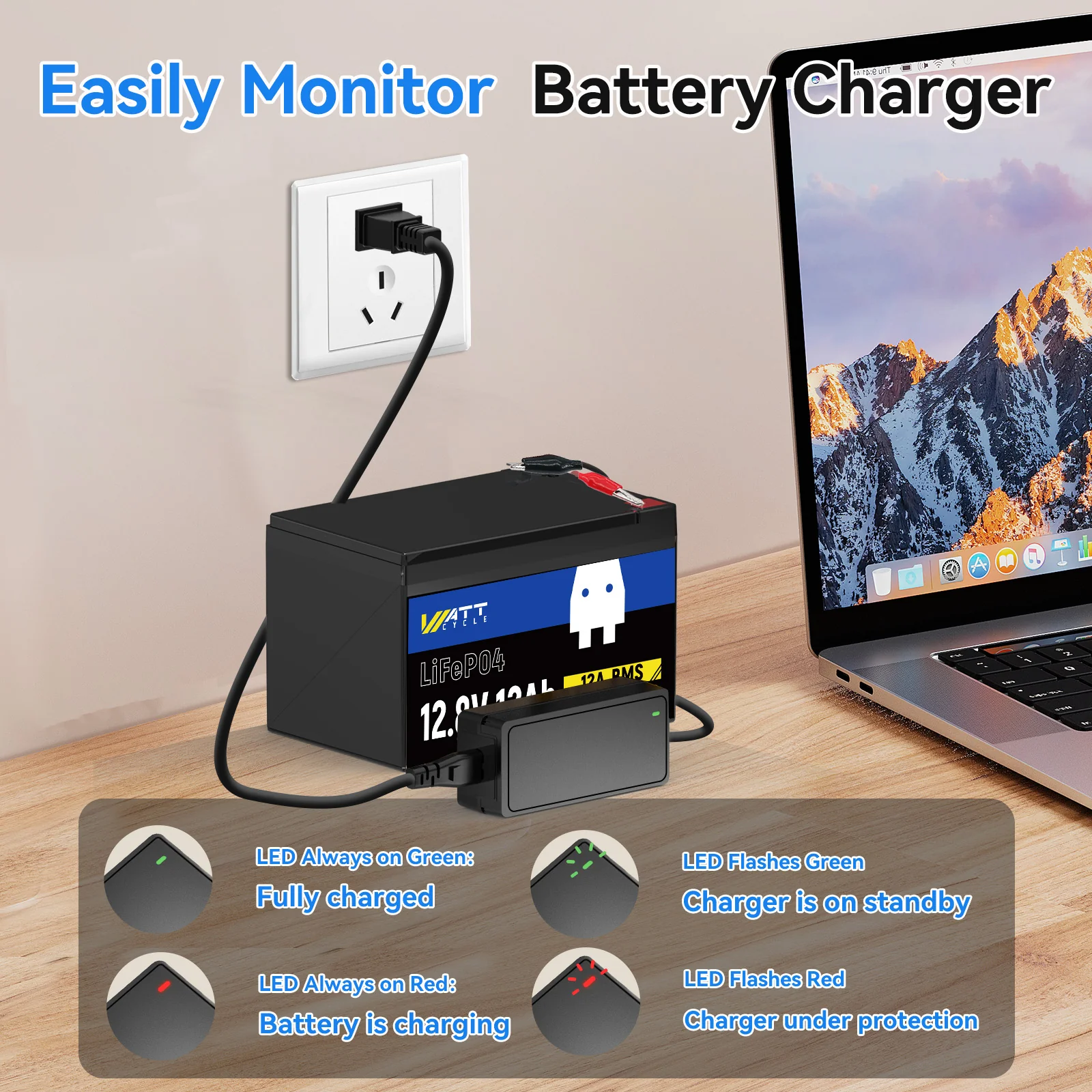 14.6V 5A Plastic Shell LiFePO4 Battery Charger - Image 7