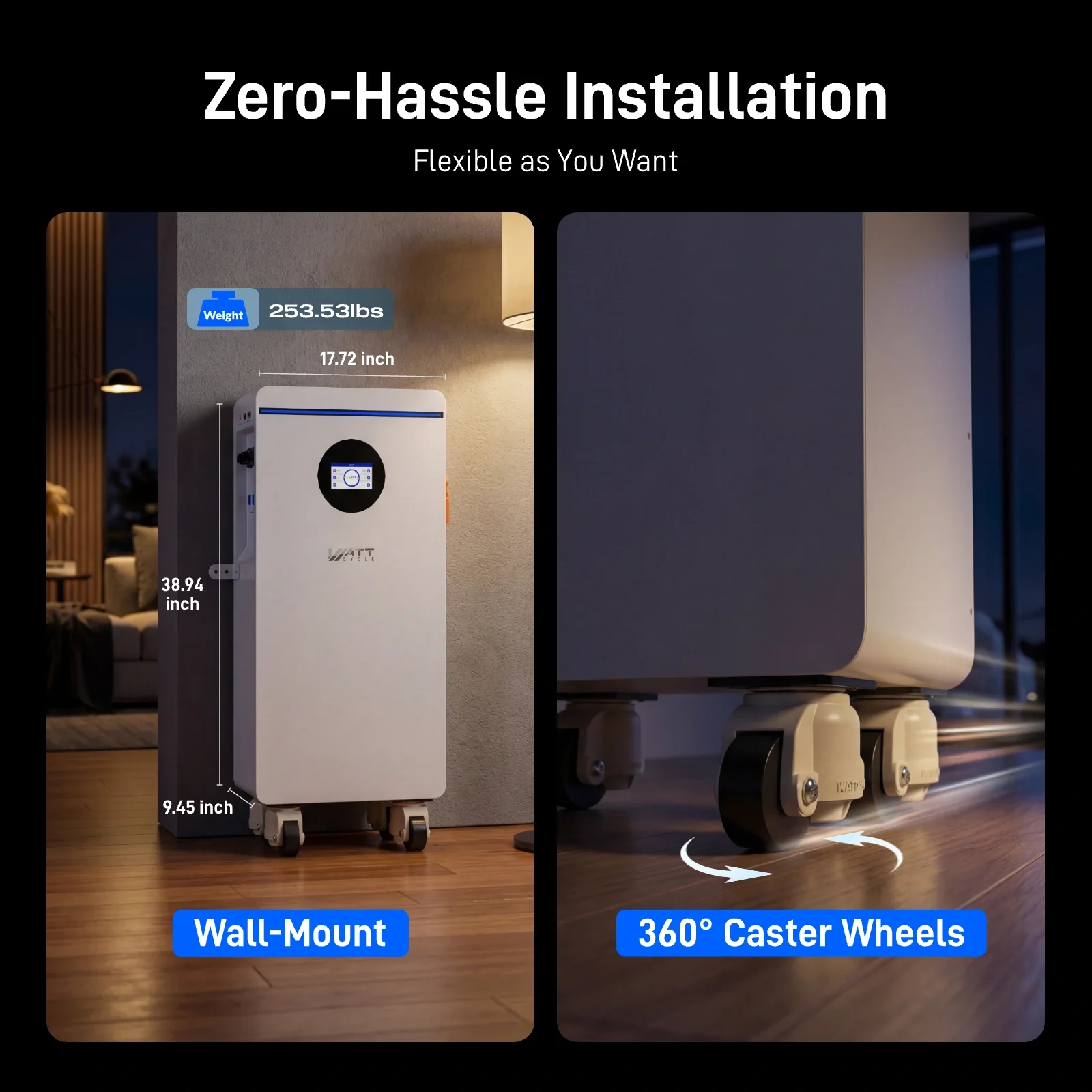 ⚡️Launch Early Bird: $1,999⚡️WattCycle 16kWh 48V 314Ah Wall-Mounted LiFePO4 Battery with Smart BMS, Bluetooth, Active Balancing & Communication - Image 9