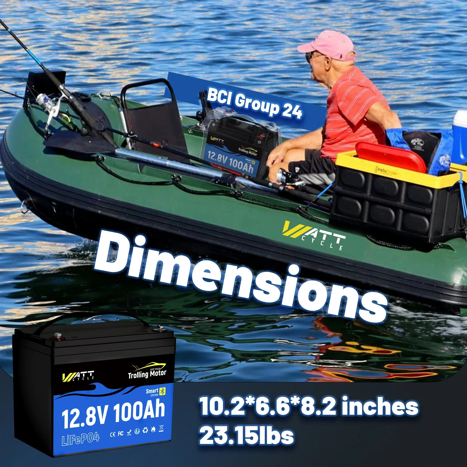 🆕Like New🆕 12V 100Ah LiFePO4 Battery for Trolling Motors - Image 4