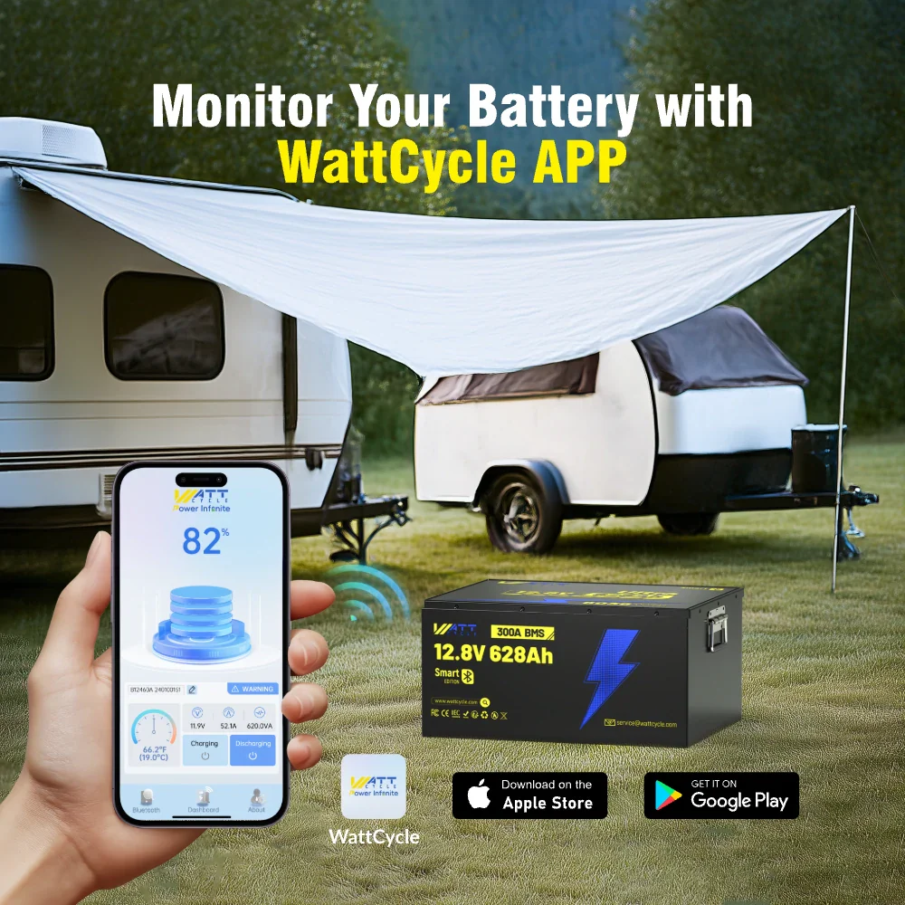 Wattcycle 12V 628Ah Ultra Bluetooth LiFePO₄ Battery - 8038Wh Storage - Image 3
