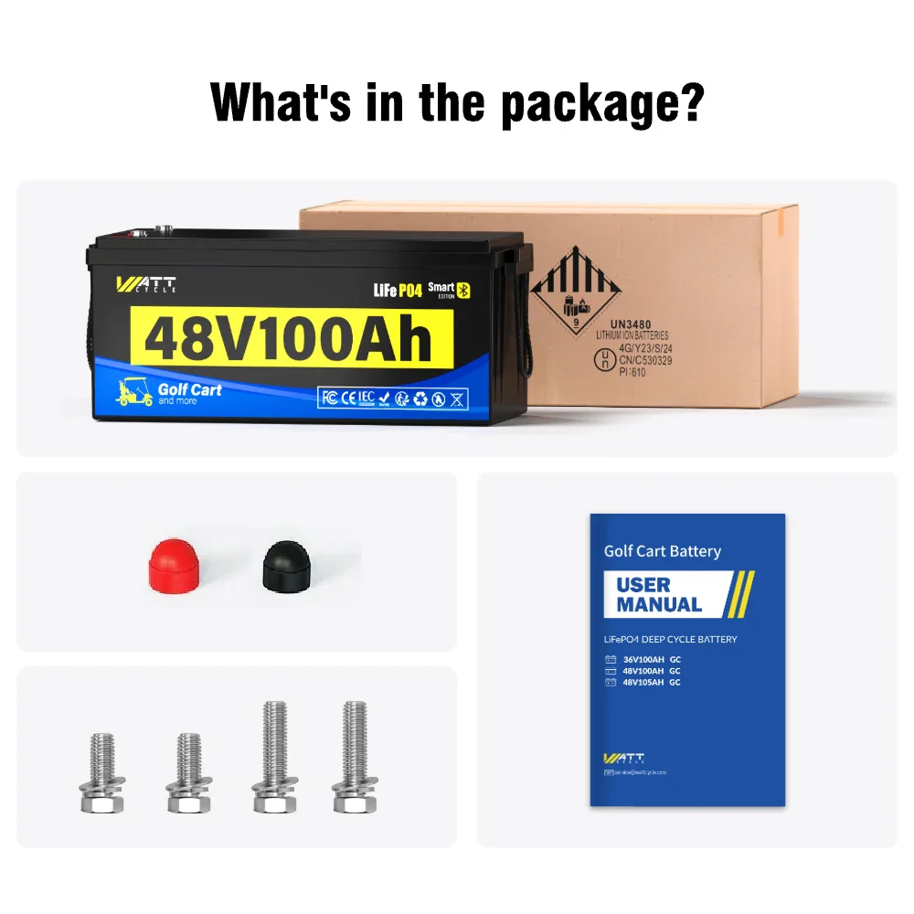 48V 100Ah LiFePO4 Bluetooth Golf Cart Battery - Image 10