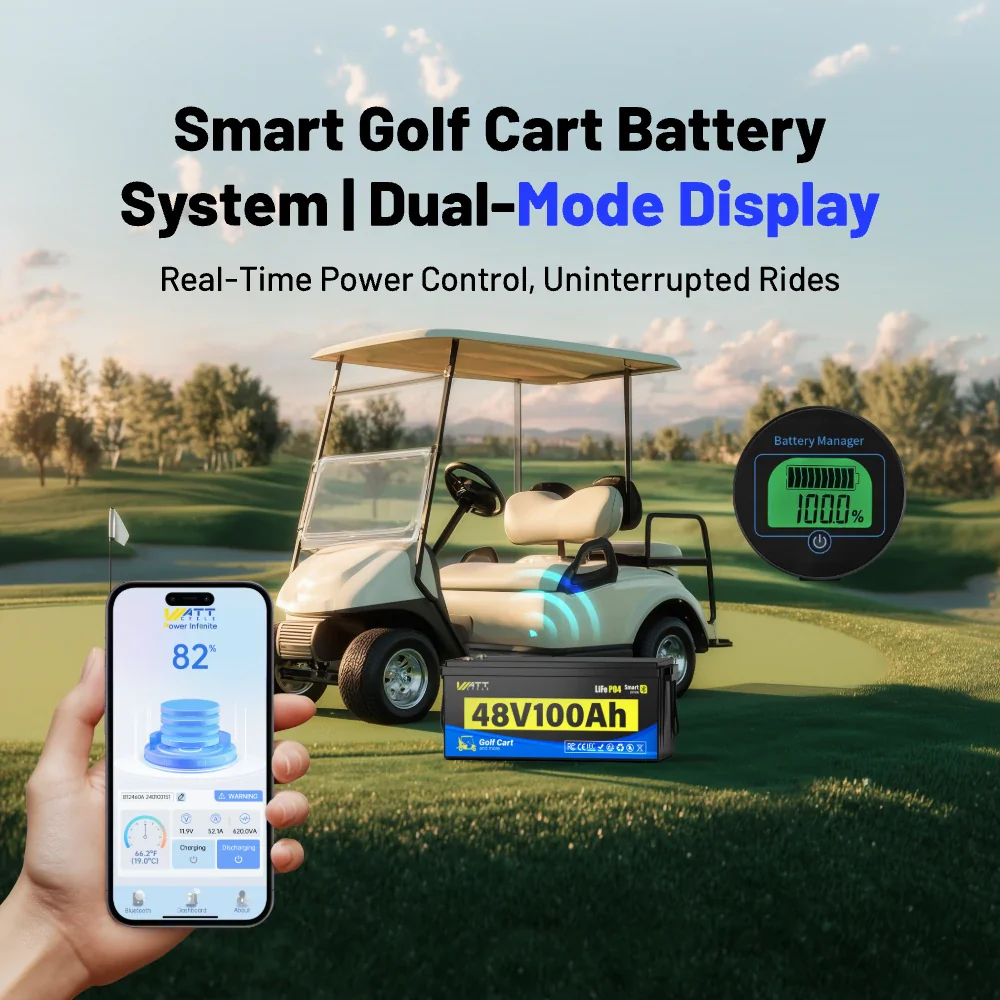 48V 100Ah LiFePO4 Bluetooth Golf Cart Battery - Image 6