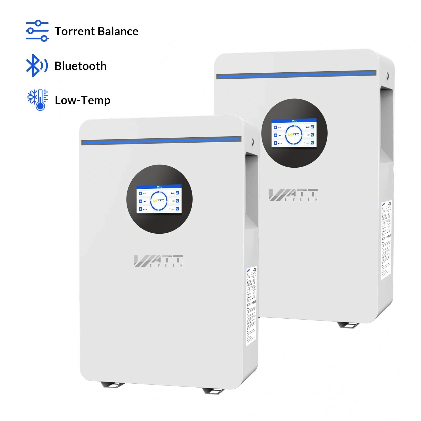 ⚡️Launch Early Bird: $799⚡️WattCycle 5.12kWh 48V 100Ah Wall-Mounted LiFePO4 Battery with Smart BMS, Bluetooth, Active Balancing & Communication - Image 12