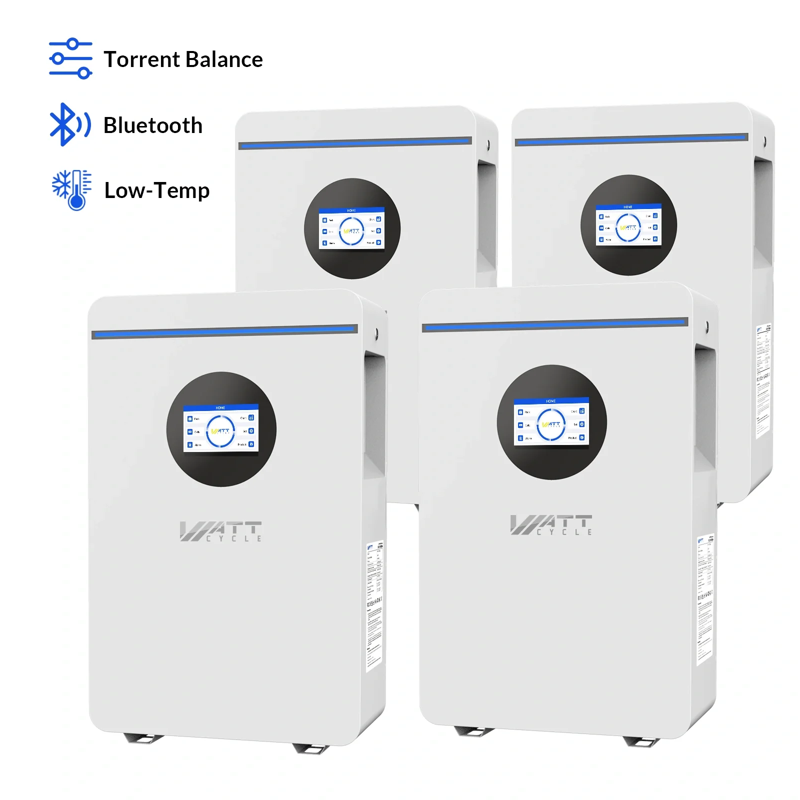 ⚡️Launch Early Bird: $799⚡️WattCycle 5.12kWh 48V 100Ah Wall-Mounted LiFePO4 Battery with Smart BMS, Bluetooth, Active Balancing & Communication - Image 14