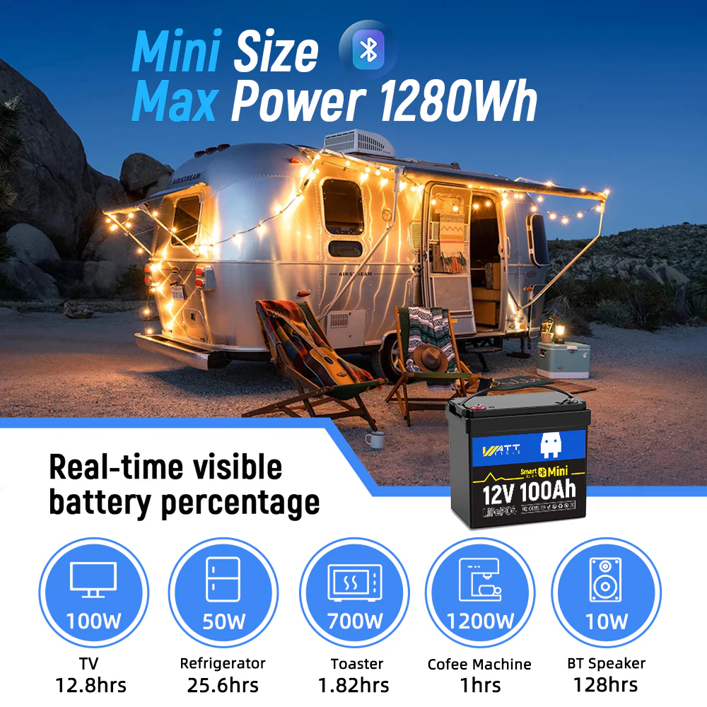 🆕Like New🆕 12V 100Ah Mini LiFePO4 Battery with Bluetooth - Image 10