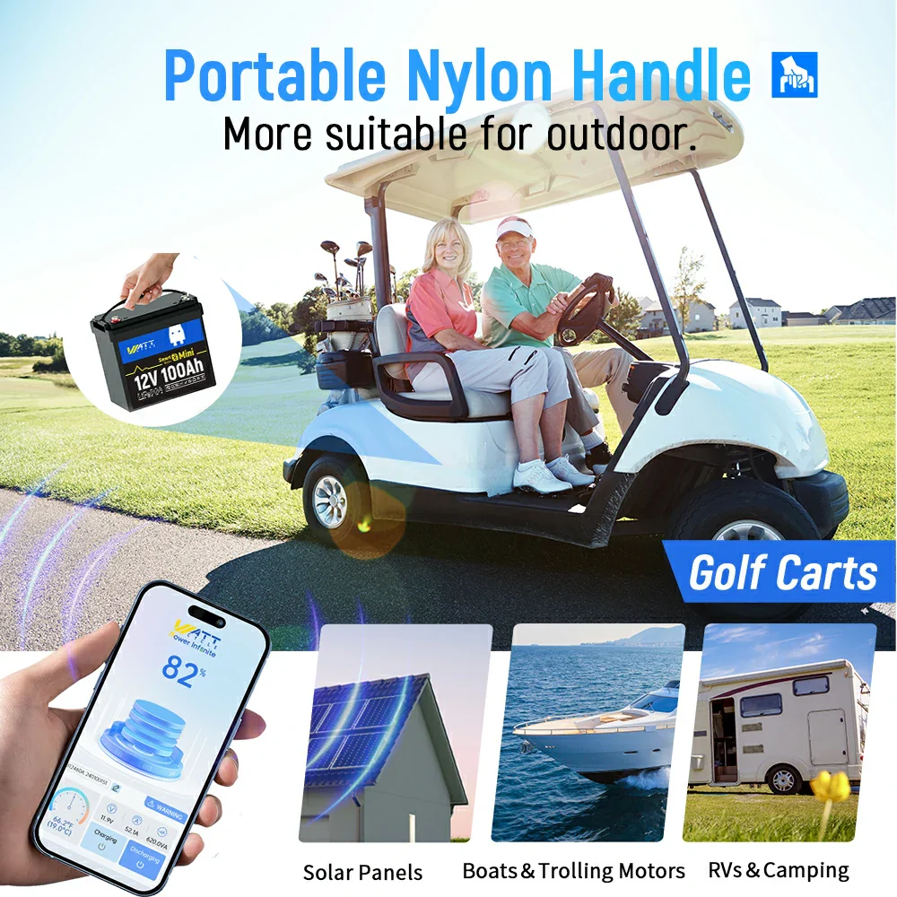 🆕Like New🆕 12V 100Ah Mini LiFePO4 Battery with Bluetooth - Image 7