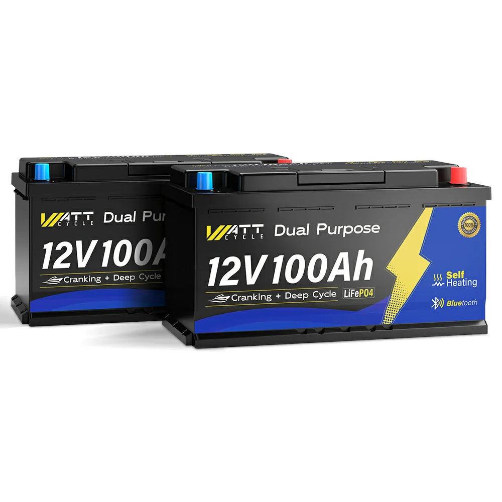 12V 100Ah 1200CCA Dual Purpose Marine Cranking Battery with Bluetooth and Self-heating - Image 9