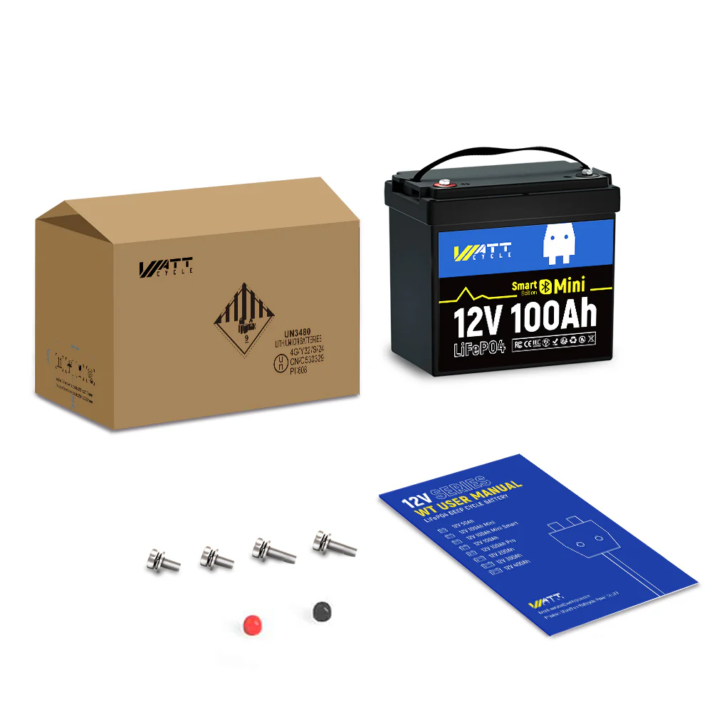 Wattcycle 12V 100Ah Mini Bluetooth LiFePO₄ Battery Group 22NF Lightweight Compact Power - Image 11