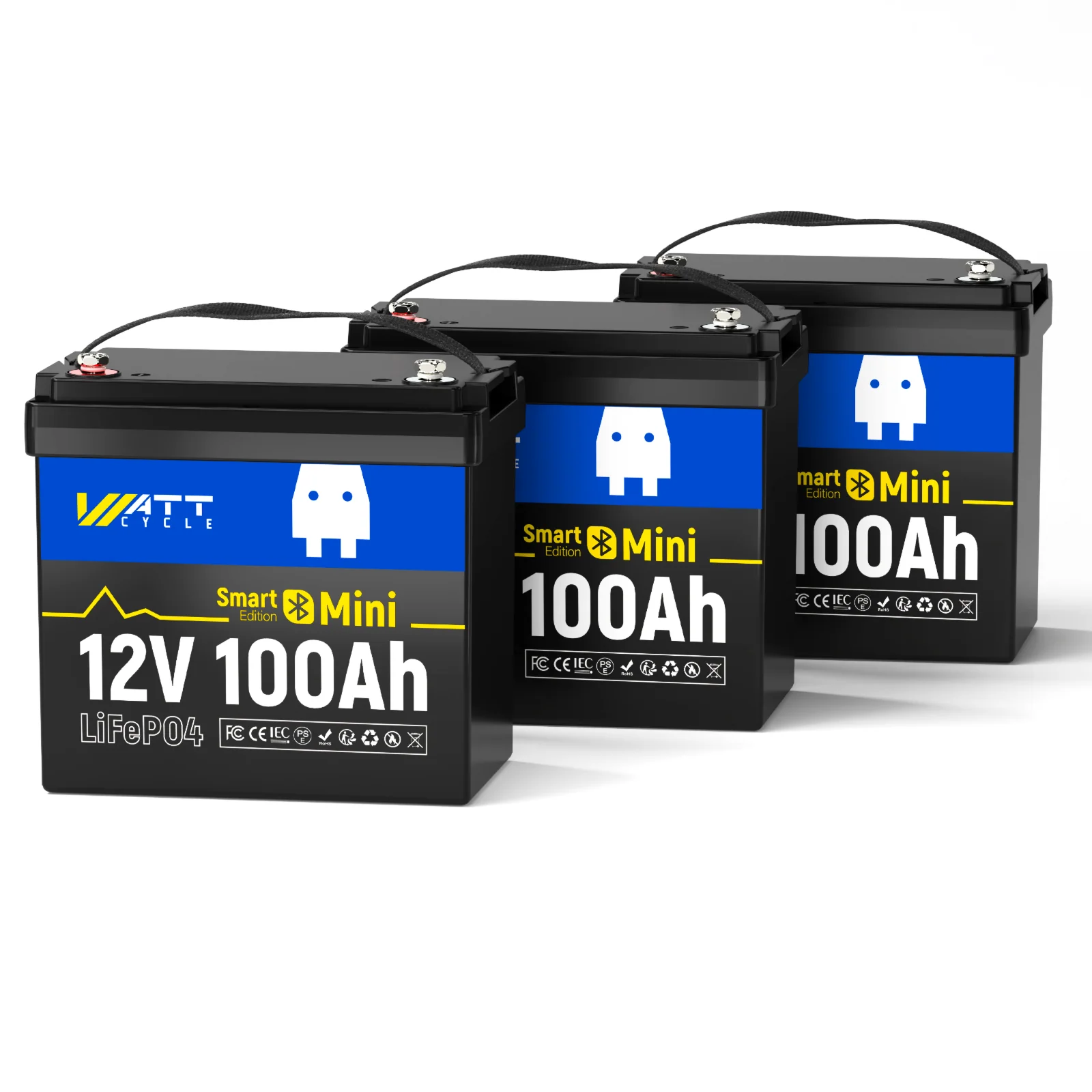 Wattcycle 12V 100Ah Mini Bluetooth LiFePO₄ Battery Group 22NF Lightweight Compact Power - Image 13