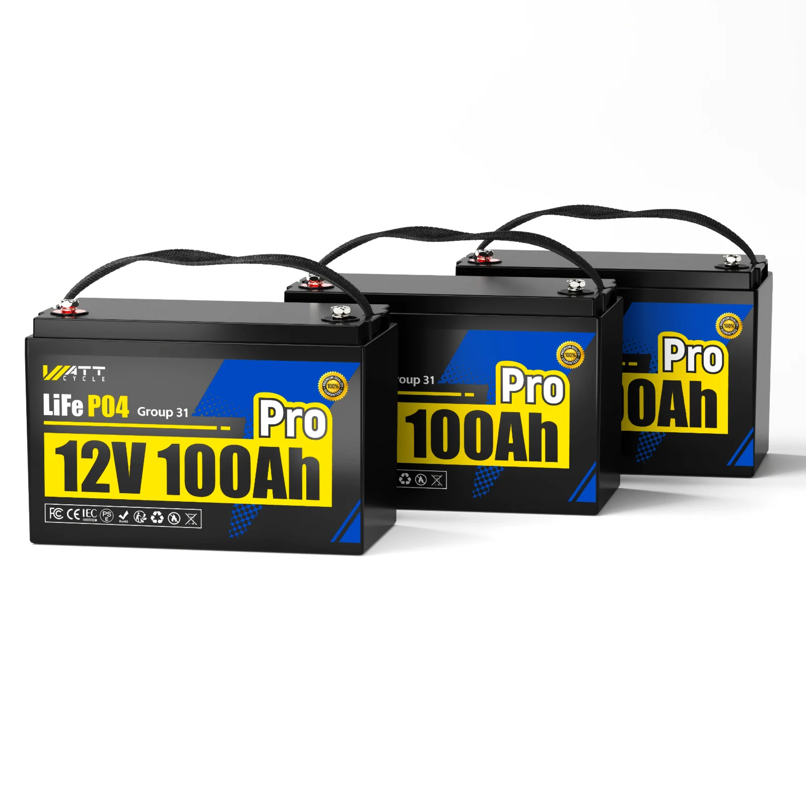 Wattcycle 12V 100Ah Group 31 Pro LiFePO4 Battery with 110A BMS - Image 11