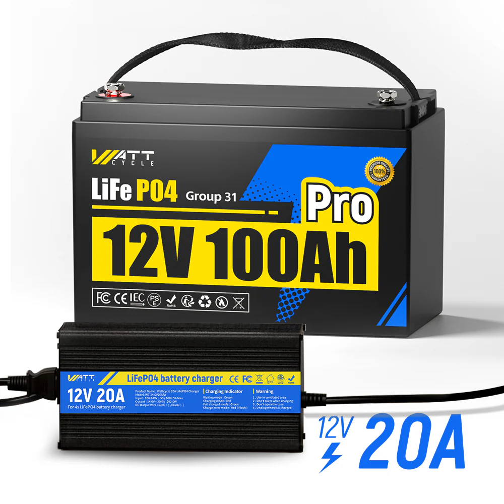 Wattcycle 12V 100Ah Group 31 Pro LiFePO4 Battery with 110A BMS - Image 13
