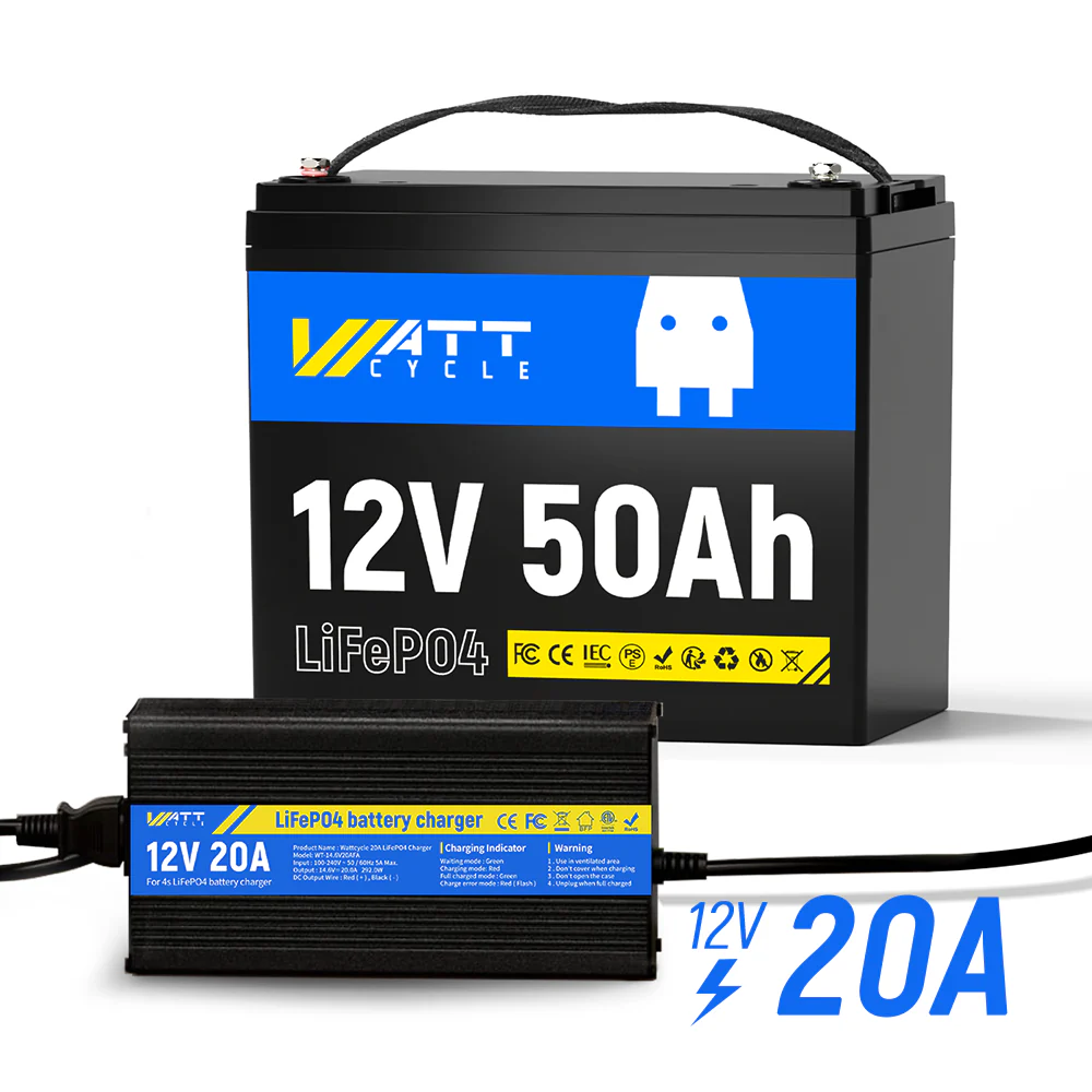 ⚡️Low Stock: $99.99⚡️ Wattcycle 12V 50Ah LiFePO4 Battery for Fish Finder, LiveScope & Kayak Fishing - Image 12